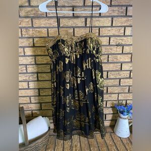 Cache black and gold‎ dress